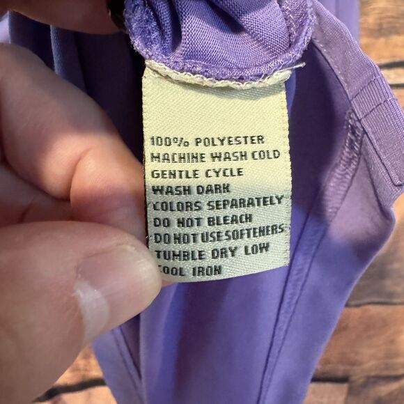 Donald Ross Mens M Purple Golf Polo Shirt Performance UPF 50+ Casual Texas Tech - Picture 6 of 7